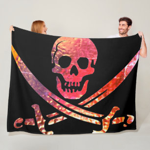 Künstlerisches Piratendesign Fleecedecke