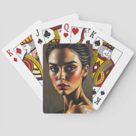 Künstlerisches Portrait Hochwertig Spielkarten