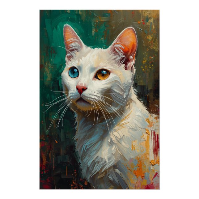 Künstlerisches Portrait Khao Manee Vibrant Ölgemäl Poster (Vorderseite)