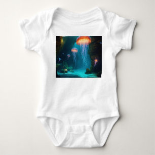 Künstlerisches Qualle-T-Shirt - Ätherischer Schimm Baby Strampler