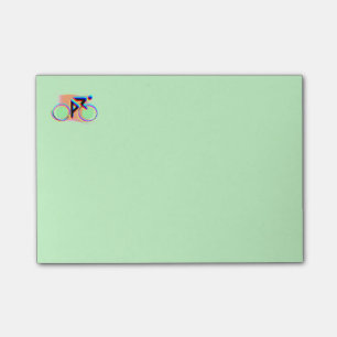 Künstlerisches Radfahren Post-it Klebezettel