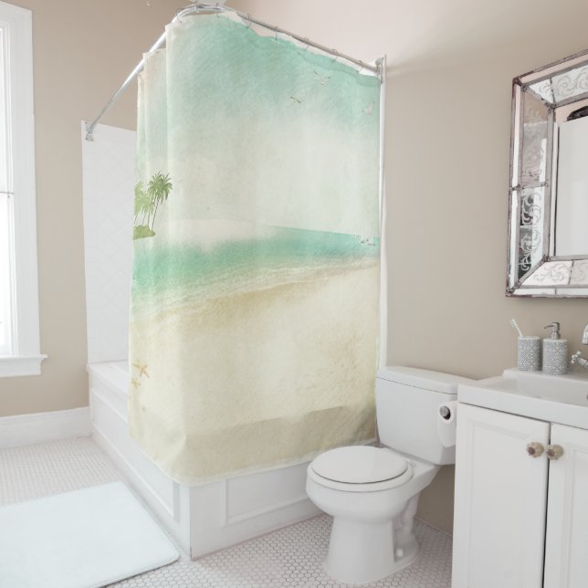 Künstlerisches Retro Vintages friedliches Duschvorhang (Beispiel)