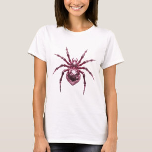 Künstlerisches Rosa METALLISCHES SPINNEN Design T-Shirt