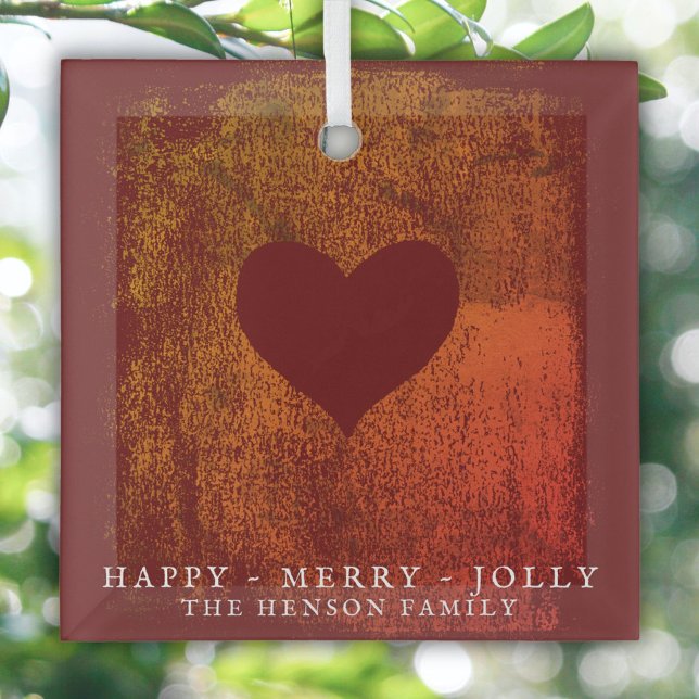 Künstlerisches Rotes Herz Zeichne Weihnachten Ornament Aus Glas (Von Creator hochgeladen)