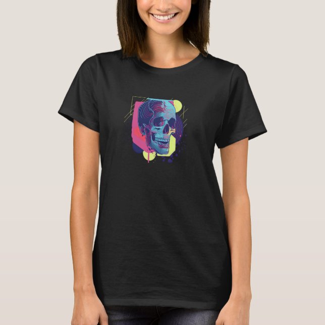 Künstlerisches Schädeldesign Unsichtbare Behinderu T-Shirt (Vorderseite)