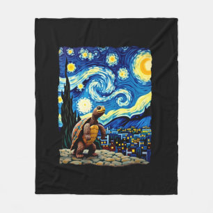 Künstlerisches Schildkröten-Shirt  Sternennacht-Sc Fleecedecke