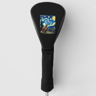 Künstlerisches Schildkröten-Shirt Sternennacht-Sch Golf Headcover