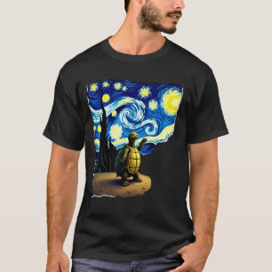 Künstlerisches Schildkröten-Shirt Sternennacht-Sch T-Shirt