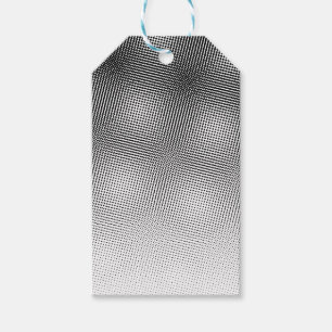 Künstlerisches Schwarz-Weiß-Moiré-Muster Klassisch Geschenkanhänger