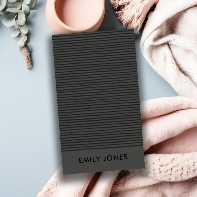 KÜNSTLERISCHES SCHWARZ-WEISS SKETCH-STRIPED LINE P VISITENKARTE (Von Creator hochgeladen)