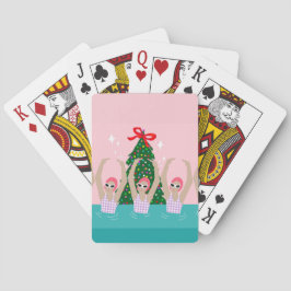 Künstlerisches Schwimmen Illustration Schwimmen Spielkarten
