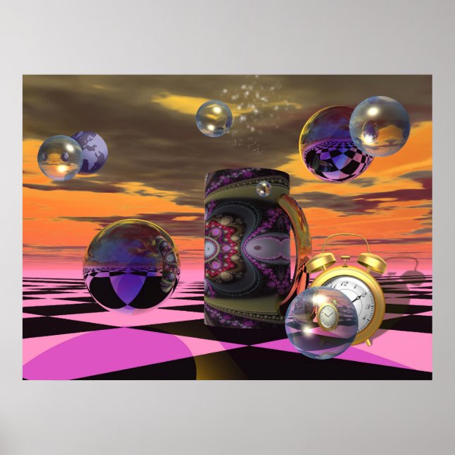 Künstlerisches Science-Fiction-Poster Poster (Vorne)