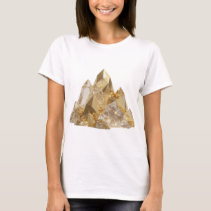 Künstlerisches Silber GOLDENE BERGE Grafik-T-Shirt T-Shirt