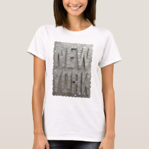 Künstlerisches Silber NEW YORK Künstlerisches Moti T-Shirt