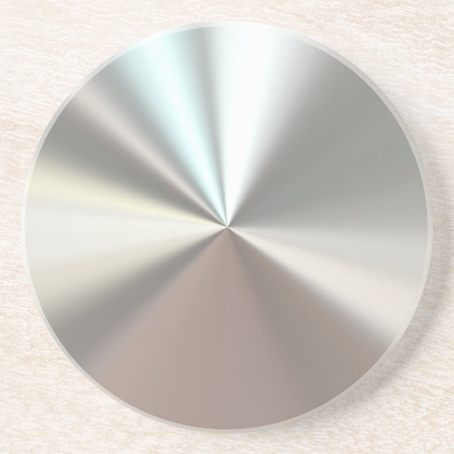 Künstlerisches silbernes Metall Getränkeuntersetzer (Vorne)