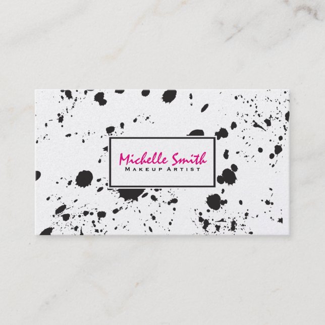 Künstlerisches Spatter II (Personalausweis) Terminkarte (Vorderseite)