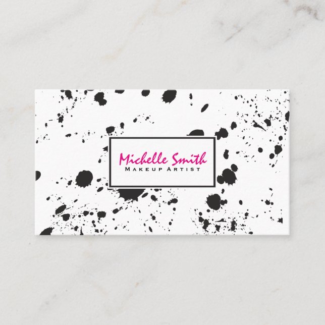 künstlerisches Spatter Visitenkarte (Vorderseite)