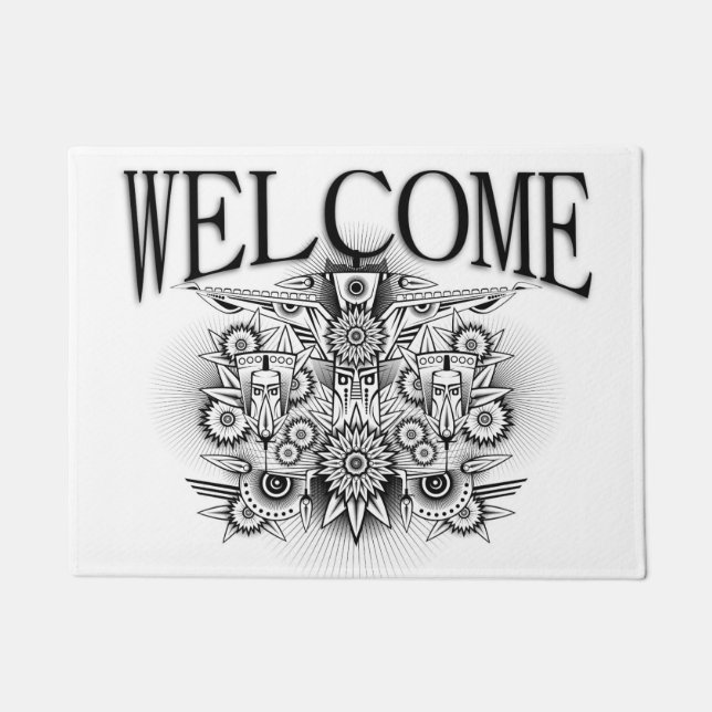 Künstlerisches Stammesdesign Fußmatte (Vorderseite)