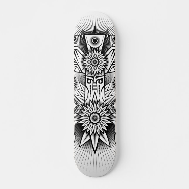 Künstlerisches Stammesdesign Skateboard (Vorne)