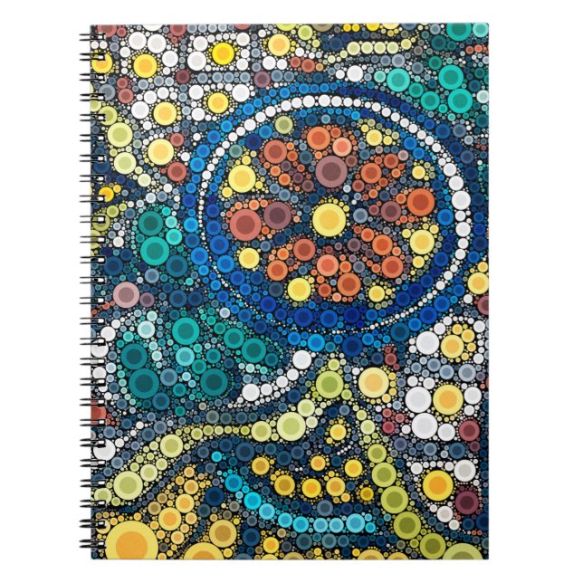 Künstlerisches Südwesttöpferdchen, farbenfroh einz Notizblock (Vorderseite)