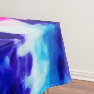 Künstlerisches Summer Pink Blue Gefärbte Krawatte Tischdecke