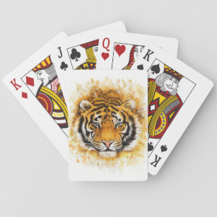 Künstlerisches Tiger-Gesichts-Spielkarten Spielkarten