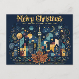Künstlerisches Toronto, Kanada, Frohe Weihnachten Postkarte
