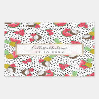 Künstlerisches tropisches Fruchtpolka Dots Wasserf