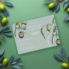 Künstlerisches Valentine Dinner Party Weinkultur u Feiertagskarte