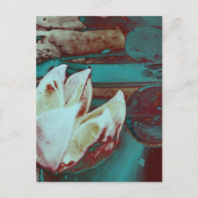 Künstlerisches Wasser in Rot und Blau Postkarte (Vorderseite)