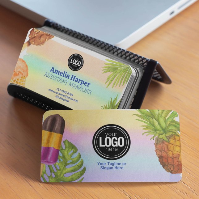 Künstlerisches Wasserfarbeis-Thema Visitenkarte (Von Creator hochgeladen)