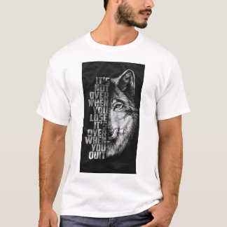 Künstlerisches Wolf-Porträt Grafik Herren T-Shirt