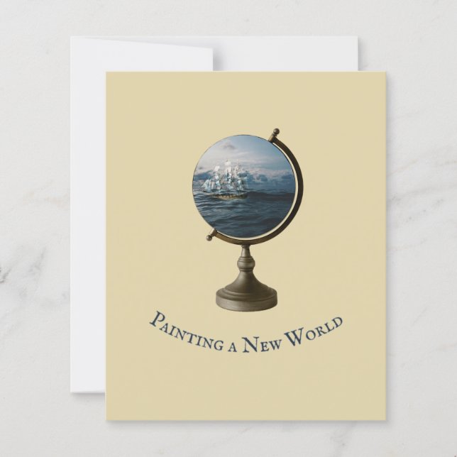 Künstlerisches Zitat "Paiting a New World" Collage (Vorderseite)