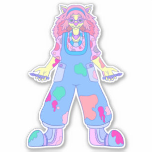 Künstlerkatze Aufkleber