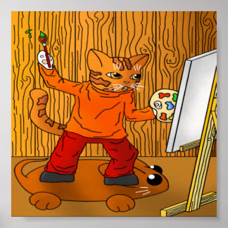 Künstlerkatze Poster