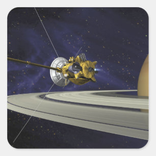 Künstlerkonzept von Cassini Quadratischer Aufkleber
