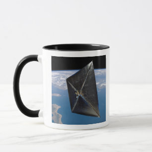 Künstlerkonzept von NanoSail-D im Raum Tasse