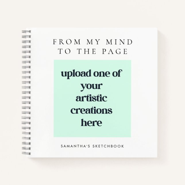 Künstlername White Sketch hinzufügen Notizbuch (Vorderseite)