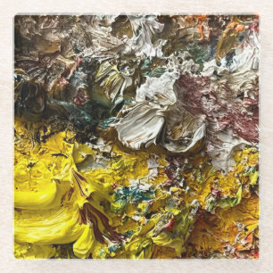 Künstlerpalette #1 glasuntersetzer