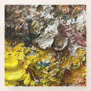 Künstlerpalette #1 glasuntersetzer