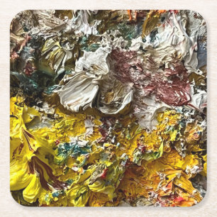 Künstlerpalette #1 rechteckiger pappuntersetzer