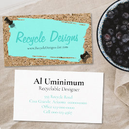 Künstlerpapier auf Korkkartenfotografie gerecycelt Visitenkarte