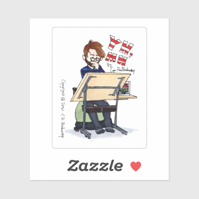 Künstlerportrait - Matte Sticker (Blatt)