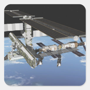 Künstlerrendering Quadratischer Aufkleber