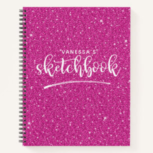 Künstlersketchbook Elegantes Hot Pink Notizbuch