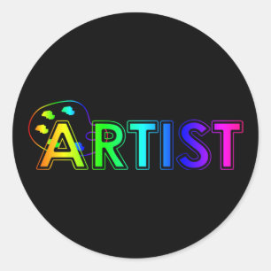 KünstlerStickers Runder Aufkleber