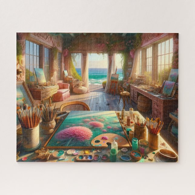 Künstlerstudio am Meer Puzzle (Horizontal)