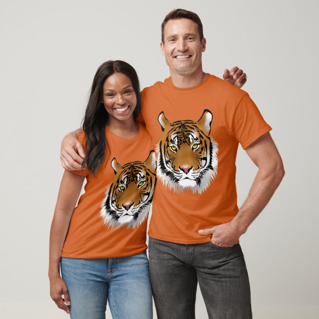 Künstlertiger Tigerprint Wildlife tiger orange T-Shirt (Unisex)