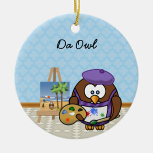 Künstleruhu Keramik Ornament