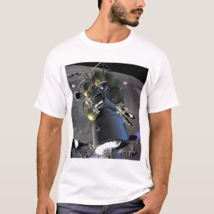 Künstlerwiedergabe eines neuen Raumschiffes zum T-Shirt